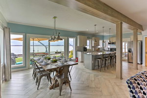 Modern Waterfront Home With Patio, Fire Pit & Dock